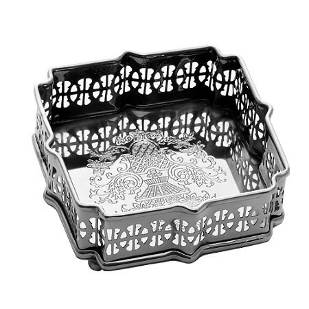 BANDEJA METAL ROMA BLACK 12x5cm