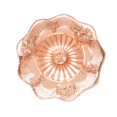 PETISQUEIRA METAL C/PÉ ROMA ROSE 32x9cm