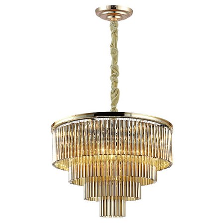 PENDENTE VIVI FRENCH GOLD E CONHAQUE (D)60CM (A)42CM  9XE14 360W