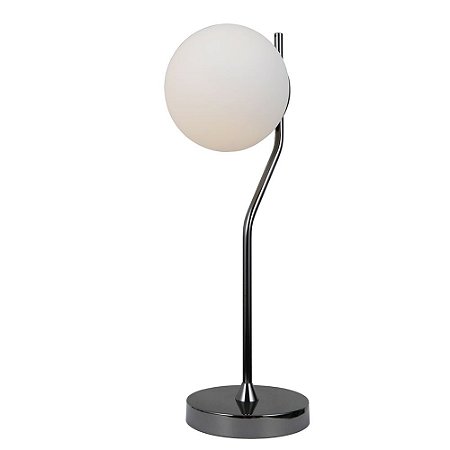 ABAJUR VIVA CROMO NEGRO E BRANCO (D)17CM (A)49CM  1XE27 BOLINHA 5W