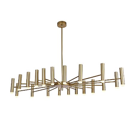PENDENTE VINTE DOURADO (D)120CM (L)60CM (A)15CM  20X3W 3000K 4200LM