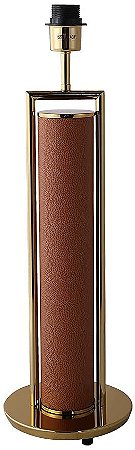 BASE PARA ABAJUR VENETO DOURADO E CARAMELO (D)20CM (A)60.5CM  1XE27 40W