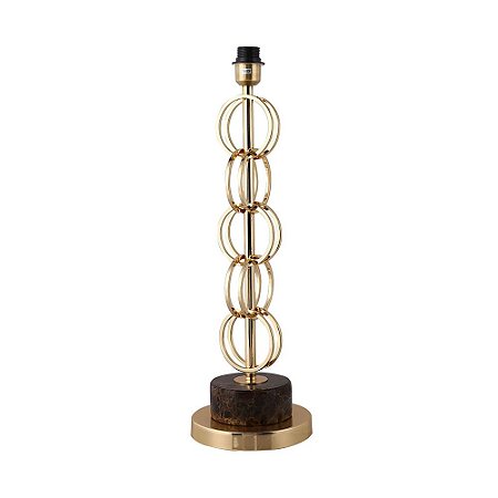 BASE PARA ABAJUR VENETO DOURADO E MARROM (D)18CM (A)57.5CM  1XE27 40W