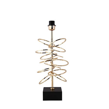 BASE PARA ABAJUR VENETO DOURADO (D)13CM (A)54CM  1XE27 40W