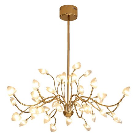 PENDENTE TSUKI BRONZE E TRANSP (D)97CM (A)48CM  40X1,5W 3000K 6000LM