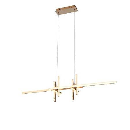 PENDENTE TOM DOURADO  (C)21CM (L)106CM (A)26CM  1X38W 3000K 1900LM