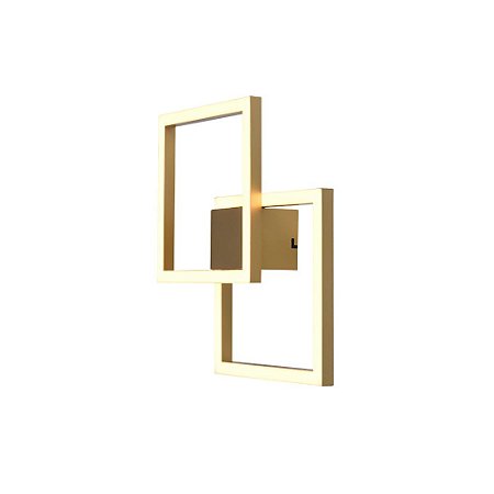 ARANDELA / PLAFON TEC DOURADO (C)41CM (L)41CM (A)4CM  1X45W 3000K 2450LM