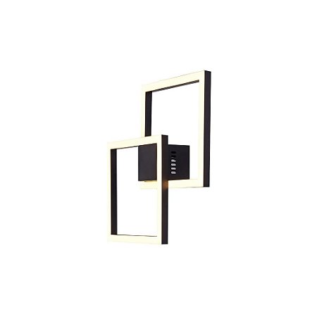 ARANDELA / PLAFON TEC PRETO (C)41CM (L)41CM (A)4CM  1X45W 3000K 2450LM