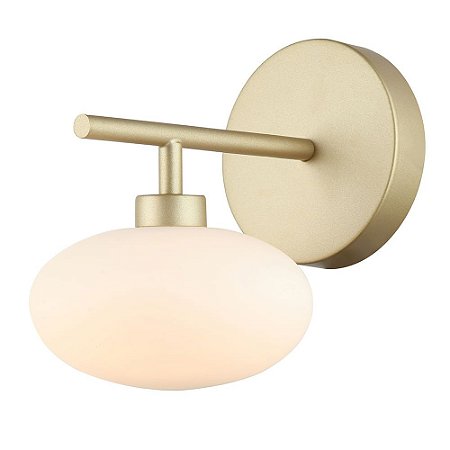 ARANDELA SAMBA DOURADO E BRANCO (C)14CM (L)18.5CM (A)20CM  1XG9 25W