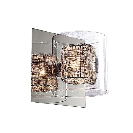 ARANDELA RAVEL CROMADO E TRANSP (C)15CM (L)13CM (A)13CM  1XG9 40W