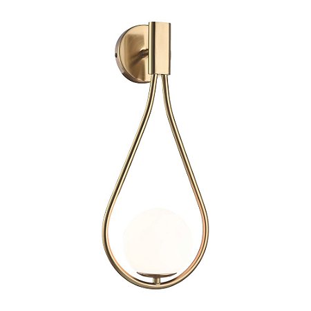 ARANDELA PINGO BRONZE E BRANCO  (D)20CM (A)42CM  1XG9 25W