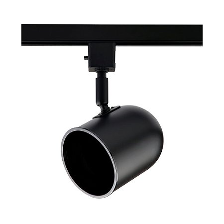 SPOT PARA TRILHO PHAROS PRETO (D)9CM (A)17CM  1XE27 PAR20