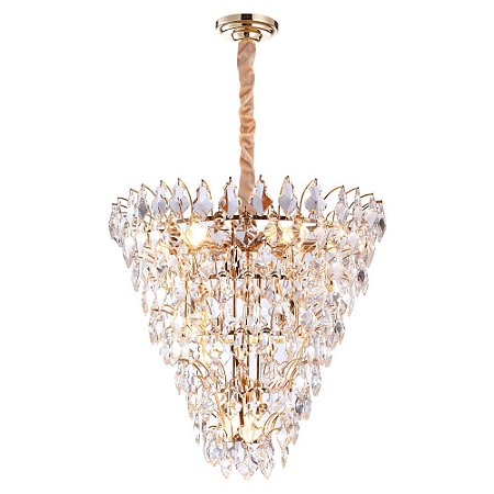 LUSTRE PARIS DOURADO E TRANSP (D)65CM (A)65CM  11XE14 440W