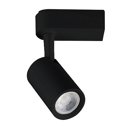 SPOT PARA TRILHO NEO PRETO (D)4.3CM (L)8.6CM (A)10.4CM  1X5W 2700K 350LM