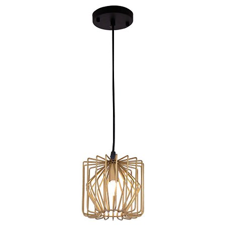 PENDENTE MOLD D 14CM X 14CM  1XG9 127V / 220V DOURADO