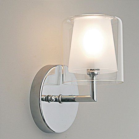 ARANDELA MAISON CROMADO E TRANSP (C)14CM (L)12CM (A)19.5CM  1XG9 40W