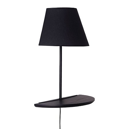 ARANDELA LÊRA PRETO (C)36CM (L)18CM (A)46CM  1XE14 40W