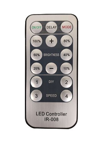 DIMER COM CONTROLE REMOTO PARA FITAS DIMERIZAVEL 127V IP20 6A MAX 500W