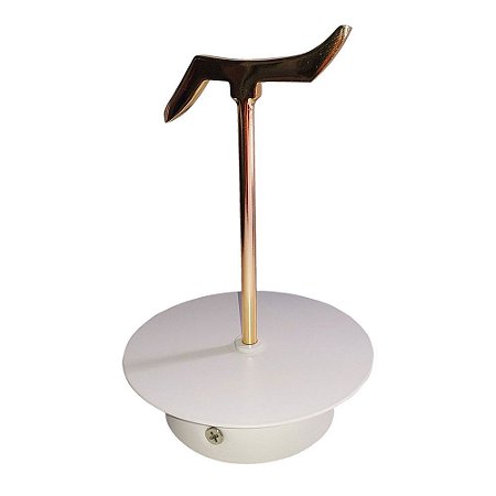 ACESSORIO LAMP FRENCH GOLD E BRANCO (D)10CM