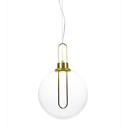 PENDENTE GHIANDA FRENCH GOLD E TRANSP (D)30CM (A)46.5CM  1X3W 3000K 300LM