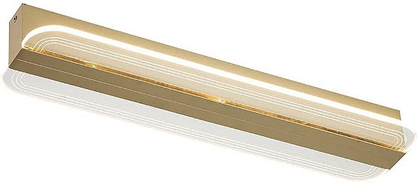 ARANDELA / PLAFON FRISO DOURADO (C)15CM (L)6.8CM (A)52CM  1X30W 3000K 1500LM