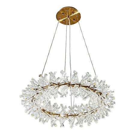 PENDENTE FLORA DOURADO E TRANSP (D)80CM (A)18CM  26XG4 78W