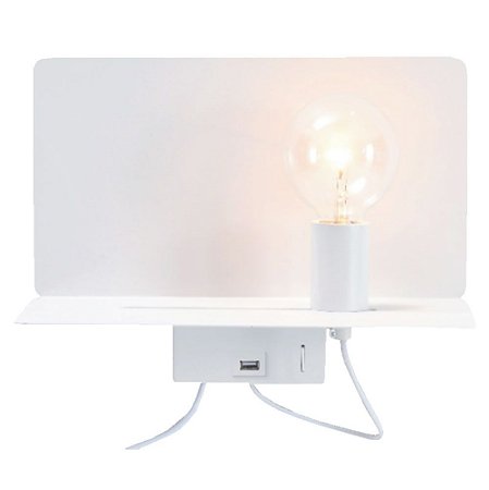 ARANDELA ÉLE BRANCO   (C)35CM (L)19.5CM (A)26CM  1XE27 40W