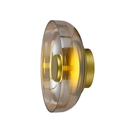 ARANDELA DISKO DOURADO E AMBAR (D)23CM (A)10CM  1X8W 3000K 400LM