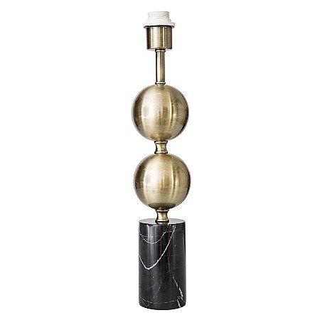 BASE PARA ABAJUR DI BRONZE E PRETO (D)10CM (A)50CM  1XE27 40W