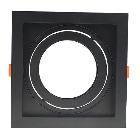 SPOT DE EMBUTIR CONECTA ABS PRETO (C)17CM (L)17CM (A)4.3 CM  1XE27 PAR30