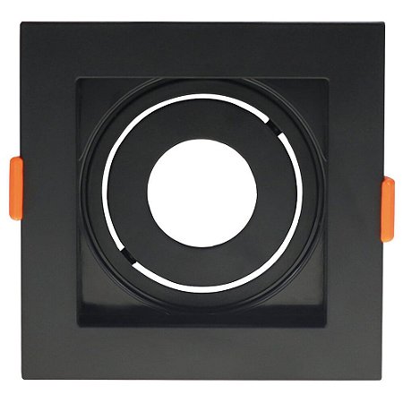 SPOT DE EMBUTIR CONECTA ABS PRETO (C)10.2CM (L)10.2CM (A)4.15 CM  1XGU10 MR11
