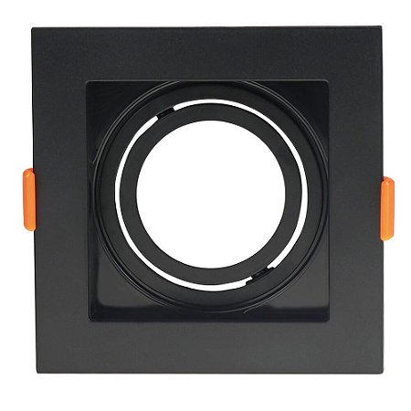 SPOT DE EMBUTIR CONECTA ABS PRETO (C)10.2CM (L)10.2CM (A)4.15 CM  1XGU10 MR16