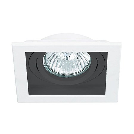 SPOT DE EMBUTIR CONECTA BRANCO E PRETO (C)13CM (L)13CM (A)3.5CM  1XGU10 AR70