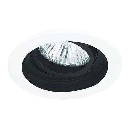 SPOT DE EMBUTIR CONECTA BRANCO E PRETO (D)13CM (A)3.5CM  1XGU10 AR70