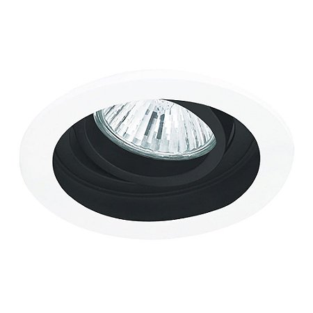 SPOT DE EMBUTIR CONECTA BRANCO E PRETO (D)18.5CM (A)6.5CM  1XGU10 AR111