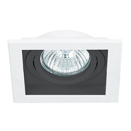 SPOT DE EMBUTIR CONECTA BRANCO E PRETO (C)10.2CM (L)10.2CM (A)4CM  1XGU10 MR16