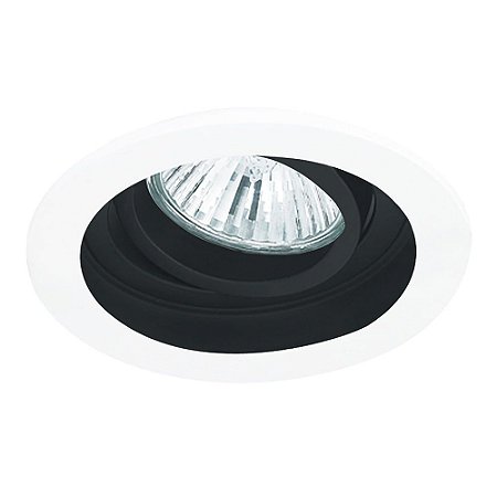 SPOT DE EMBUTIR CONECTA BRANCO E PRETO (D)10CM (A)3CM  1XGU10 MR16