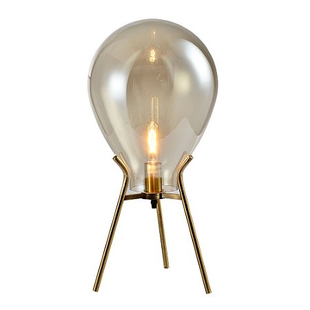 ABAJUR CAJU BRONZE E CONHAQUE (D)30CM (A)58CM  1XE27 40W