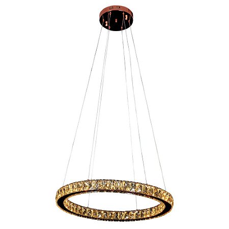 PENDENTE AURA PICCOLA COBRE E CHAMPAGNE (D)60CM (A)5.5CM  1X24W 3000K 1320LM
