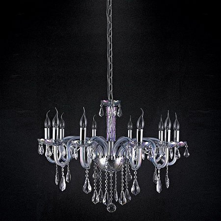 LUSTRE GALLERY D 82CM X 68CM  10XE14 127V / 220V CROMADO, FURTA COR E CROMADO
