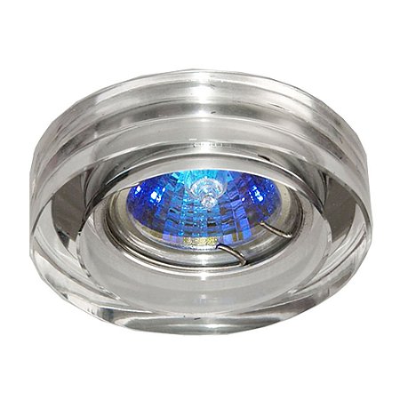 SPOT DE EMBUTIR SHINE D 6,5CM X 1CM  1XGU10 127V / 220V CROMADO E TRANSP