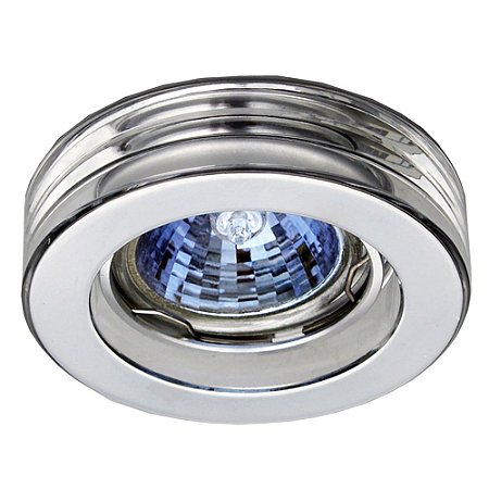 SPOT DE EMBUTIR SHINE D 10CM X 5CM  1XGU10 127V / 220V CROMADO E TRANSP