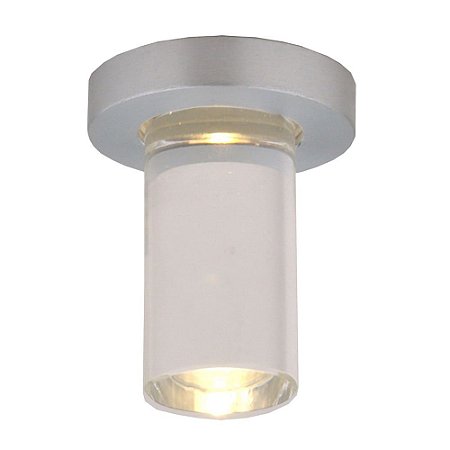 SPOT DE EMBUTIR FINE D 2,5CM X 6CM  1 X LED 1W 127V / 220V ACETINADO E TRANSP