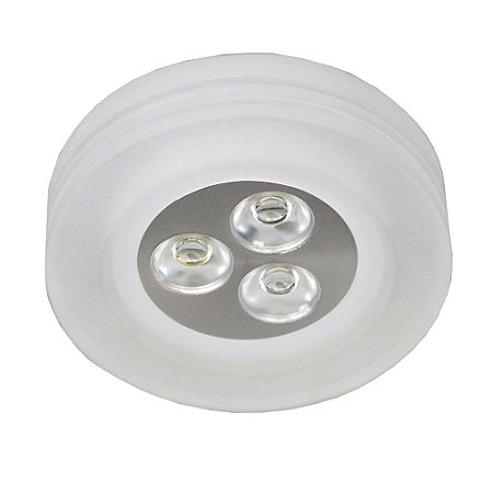 SPOT DE EMBUTIR GLOW D 9CM X 5CM  3 X LED 1W 127V / 220V ACETINADO