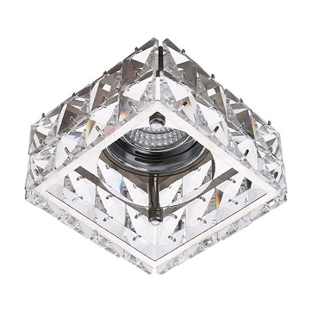 SPOT DE EMBUTIR SHINE 10,5CM X 10,5CM X 7,3CM  1XG9 127V / 220V CROMADO E TRANSP