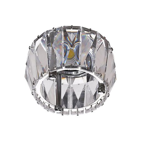 SPOT DE EMBUTIR  D 9CM X 5CM  1XGU10 127V / 220V CROMADO E TRANSP