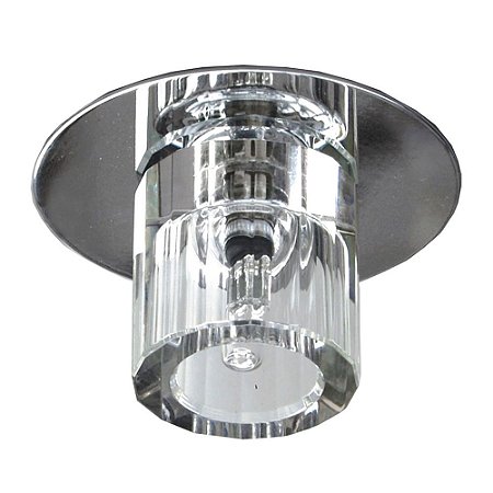 SPOT DE EMBUTIR SHINE D 8CM X 5CM  1XG9 127V / 220V CROMADO E TRANSP