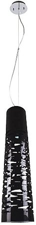 PENDENTE ACRILICO E METAL D 24CM X 98CM  1XE27 127V CROMADO E PRETO
