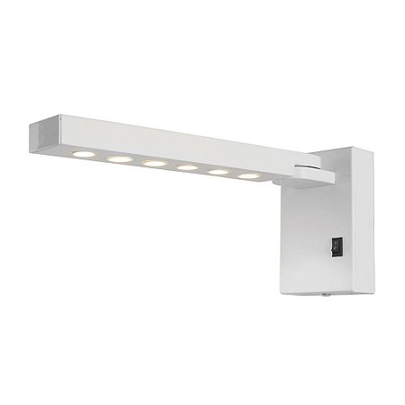 ARANDELA ALUMINIO 8CM X 29CM X 12CM  6 X LED 1W 127V / 220V BRANCO