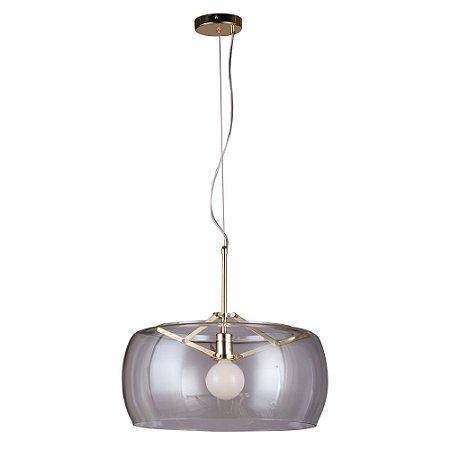 PENDENTE NOBU D 50CM X 31CM  1 X A60 40W FRENCH GOLD E TRANSP